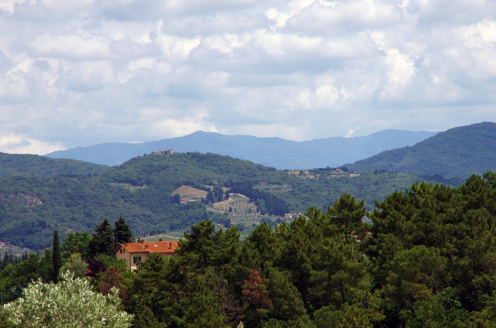 Another view from the pool area, Impruneta, Florence - June 2014