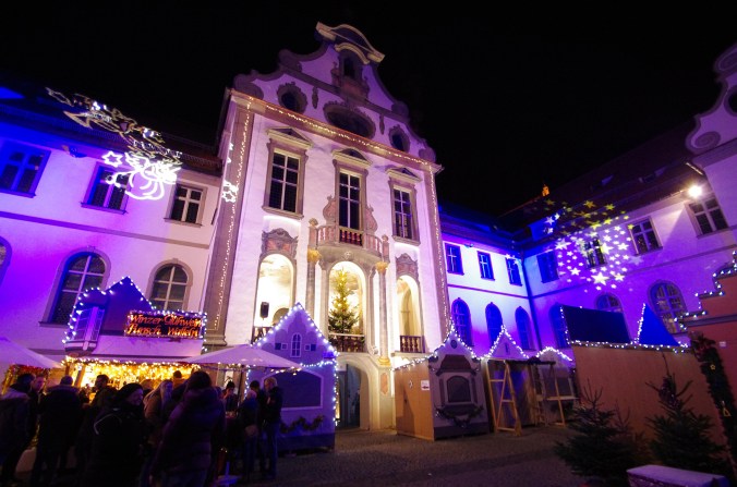 Füssen, Germany - Christmas 2016. Füssens' Christmas market is small but lively, with a lovely atmosphere.